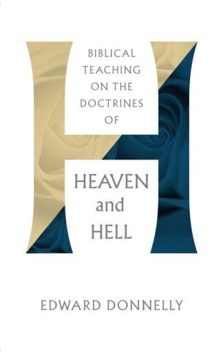 Alt text: Cover of "Heaven and Hell" by Edward Donnelly featuring abstract blue and beige swirling design with title overlay.