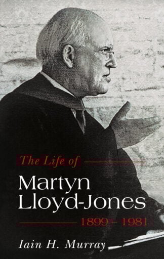 A black-and-white image of Martyn Lloyd-Jones, a renowned preacher, author, and theologian, featured on his biography cover, emphasizing the legacy of his faith and leadership within Christian circles.