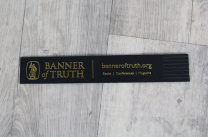 image of the black leather banner of truth bookmark