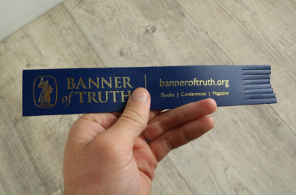 image of the blue leather banner of truth bookmark