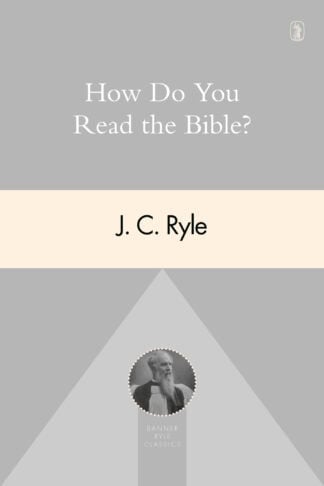 Alt text: Book cover titled "How Do You Read the Bible?" by J.C. Ryle, published by Banner of Truth UK, featuring a grey and beige colour scheme with a small logo in the top right corner.