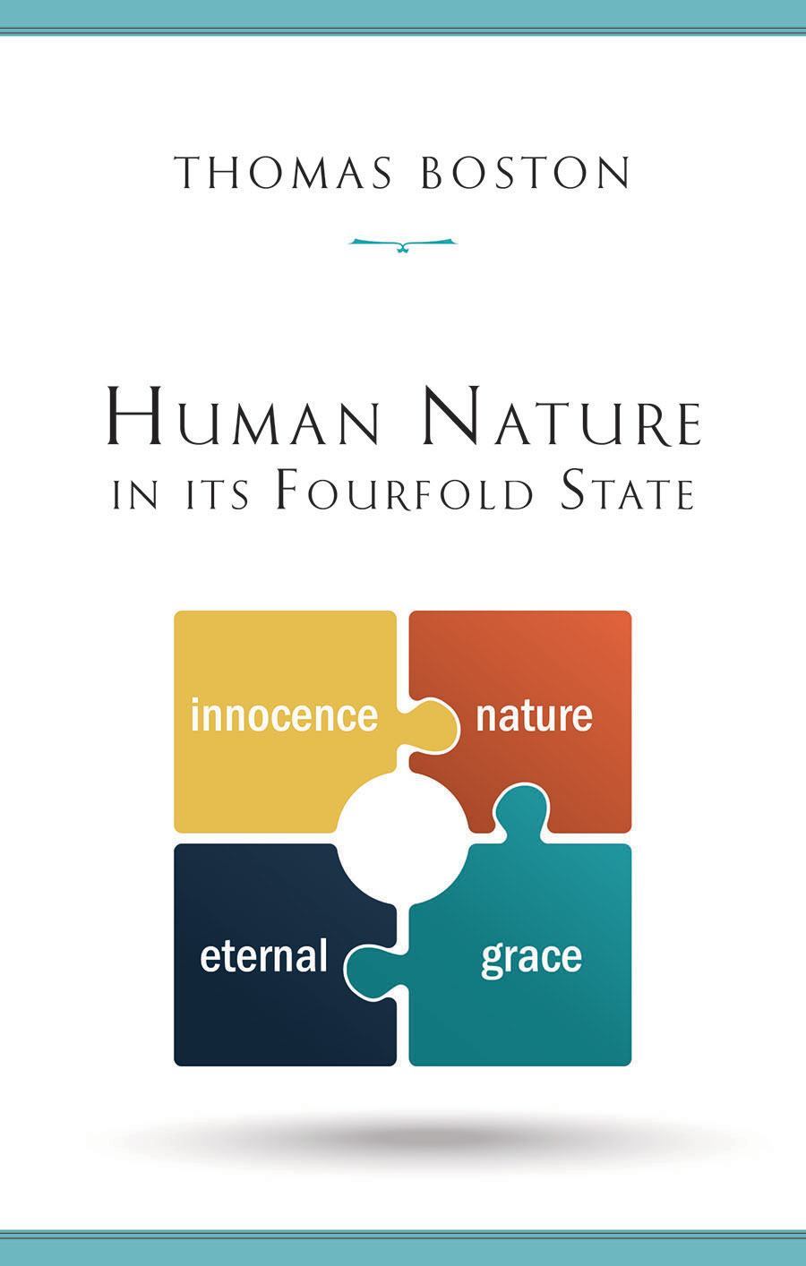 cover image for 'Human Nature in its Fourfold State' by Thomas Boston