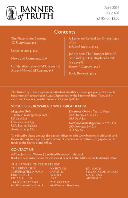 April 2014 Magazine – Banner of Truth USA
