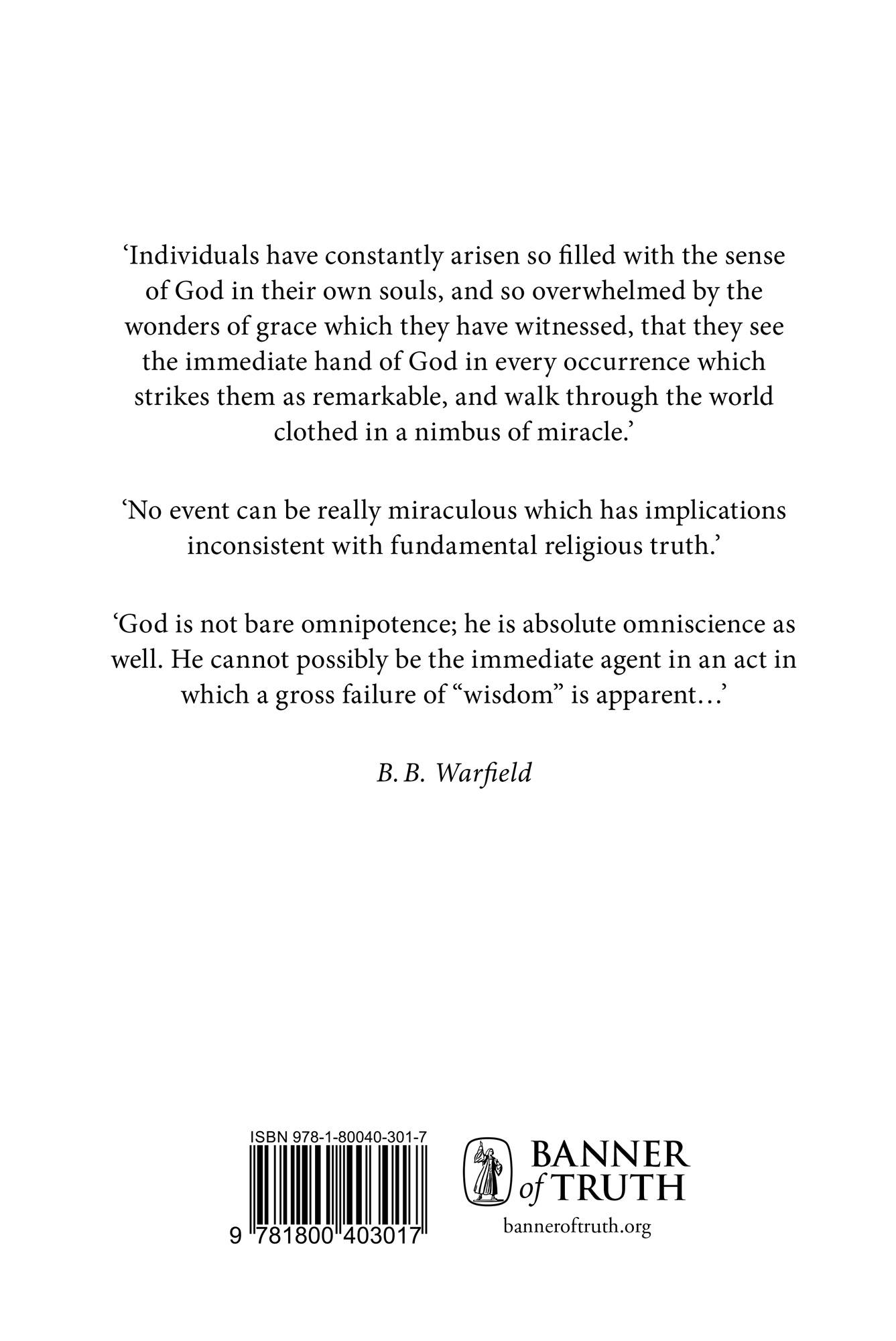 Counterfeit Miracles By B. B. Warfield | Banner Of Truth USA